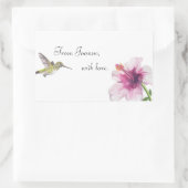 Tropische Hibiscus Hummingbird Label (Tas)