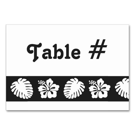 Tropische hibiscus in Black Table Kaart (Voorkant)