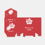 Tropische Hibiscus in Cherry Favor Box Bedankdoosjes (Uitgevouwen)