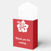 Tropische Hibiscus in Cherry Favor Box Bedankdoosjes (Geopend)