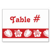 Tropische Hibiscus in Cherry Table Kaart (Achterkant)