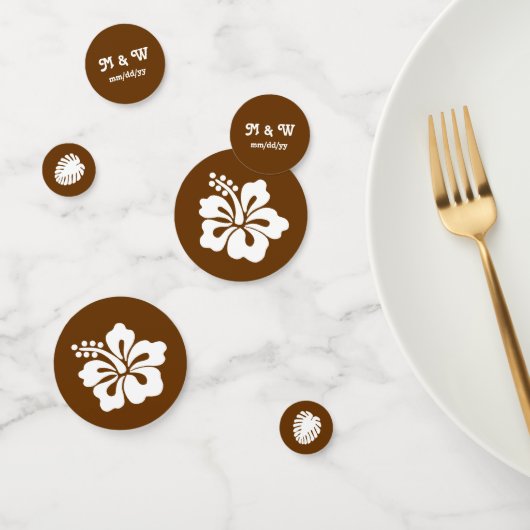 Tropische Hibiscus in Chocolade Tafel Confetti (Groep)