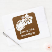 Tropische hibiscus in Chocolate Sticker (Envelop)