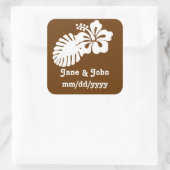 Tropische hibiscus in Chocolate Sticker (Tas)