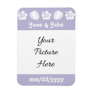 Tropische Hibiscus in Lavendel Save-the-Date Magne Magneet