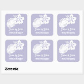 Tropische hibiscus in Lavender Sticker (Vel)