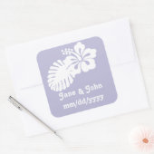 Tropische hibiscus in Lavender Sticker (Envelop)