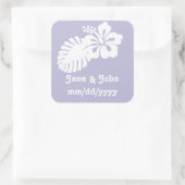Tropische hibiscus in Lavender Sticker (Tas)