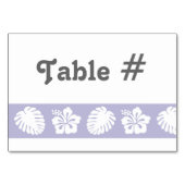 Tropische Hibiscus in Lavender Table Kaart (Achterkant)