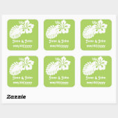 Tropische hibiscus in Peridot Sticker (Vel)