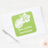 Tropische hibiscus in Peridot Sticker (Envelop)