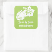Tropische hibiscus in Peridot Sticker (Tas)