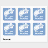 Tropische hibiscus in Periwinkle Sticker (Vel)