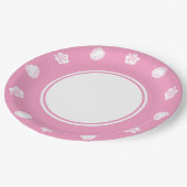 Tropische Hibiscus in Petaal Roze Papier Bord (Gekanteld)