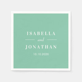 Tropische hibiscus | Klassieke munt bruiloft Custo Servet