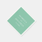 Tropische hibiscus | Klassieke munt bruiloft Custo Servet (Hoek)