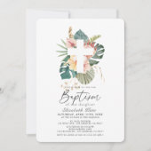 Tropische Hibiscus & Kruisdoop Kaart (Voorkant)