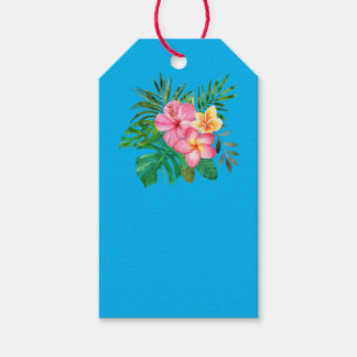 Tropische hibiscus-Label Cadeaulabel