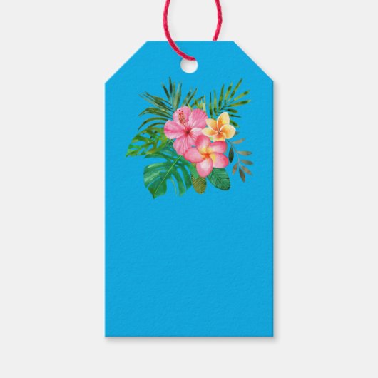 Tropische hibiscus-Label Cadeaulabel (Voorkant)