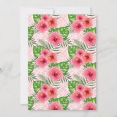 Tropische Hibiscus Luau Douche Uitnodiging (Achterkant)