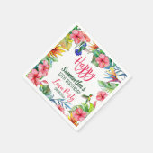 Tropische Hibiscus Luau Hawaiiaans Verjaardagsfees Servet (Hoek)