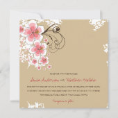 Tropische Hibiscus Luau Roze Strand Bruiloft Uitno Kaart (Voorkant)