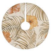 Tropische hibiscus: met de hand getekend patroon. kerstboom rok (Voorkant)