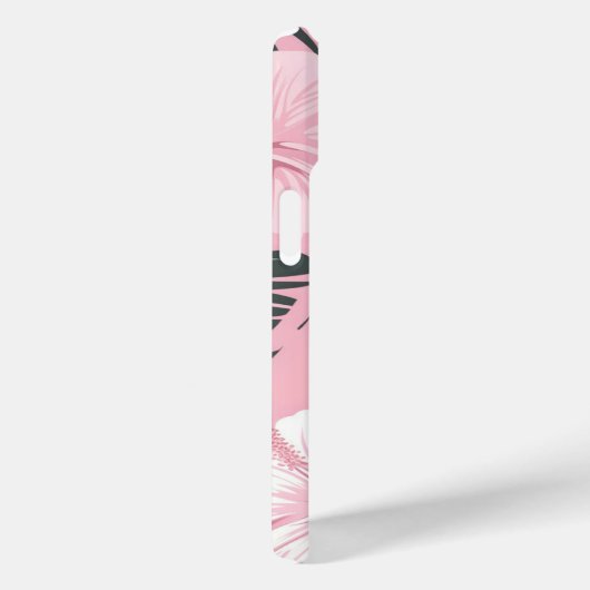 Tropische Hibiscus Monogram fleece deken Case-Mate iPhone Case (Achterkant / Rechts)