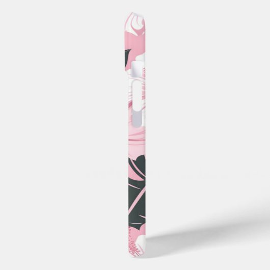 Tropische Hibiscus Monogram fleece deken Case-Mate iPhone Case (Achterkant / Links)