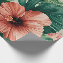 Tropische Hibiscus & Monstera