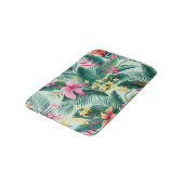 Tropische Hibiscus: naadloos bloemenpatroon Badmat (Gekanteld)