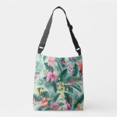 Tropische Hibiscus: naadloos bloemenpatroon Crossbody Tas (Voorkant)