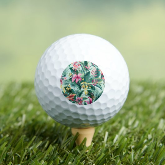 Tropische Hibiscus: naadloos bloemenpatroon Golfballen (Insitu Shirt)