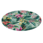 Tropische Hibiscus: naadloos bloemenpatroon Snijplank (Hoek)