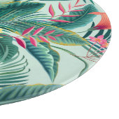 Tropische Hibiscus: naadloos bloemenpatroon Snijplank (Hoek)