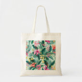 Tropische Hibiscus: naadloos bloemenpatroon Tote Bag (Voorkant)