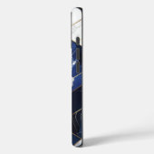 Tropische Hibiscus Navy iPhone Case (Achterkant / Links)