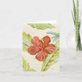 Tropische Hibiscus Notecard Kaart (Voorkant)