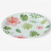 Tropische Hibiscus Papieren Bordje (Gekanteld)