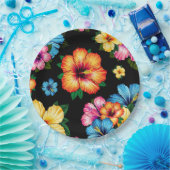 Tropische Hibiscus Papieren Bordje (Feest)