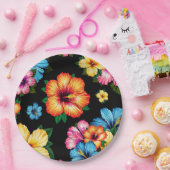 Tropische Hibiscus Papieren Bordje (Feest)