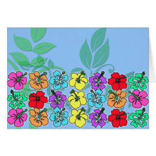 Tropische Hibiscus Pattered Cards