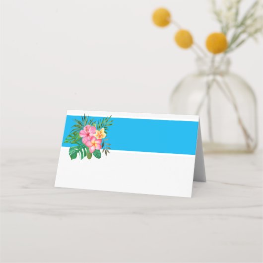 Tropische Hibiscus Place Card Plaatskaartje (Voorkant)