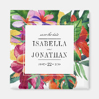 Tropische hibiscus, Plumeria & Palm | Datum opslaa