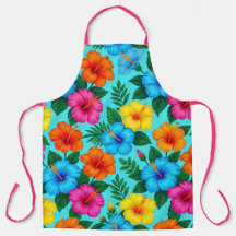 Tropische Hibiscus Professioneel Keuken Schort
