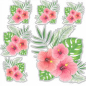 Tropische Hibiscus-regelingen Sticker (Voorkant)