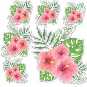 Tropische Hibiscus-regelingen Sticker