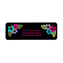 Tropische Hibiscus - Return Address Label