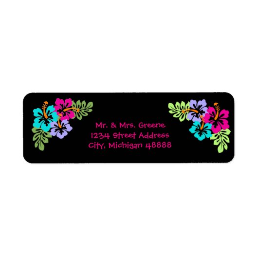 Tropische Hibiscus - Return Address Label (Voorkant)