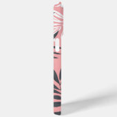 Tropische Hibiscus roze gepersonaliseerd monogram Case-Mate iPhone Case (Achterkant / Rechts)